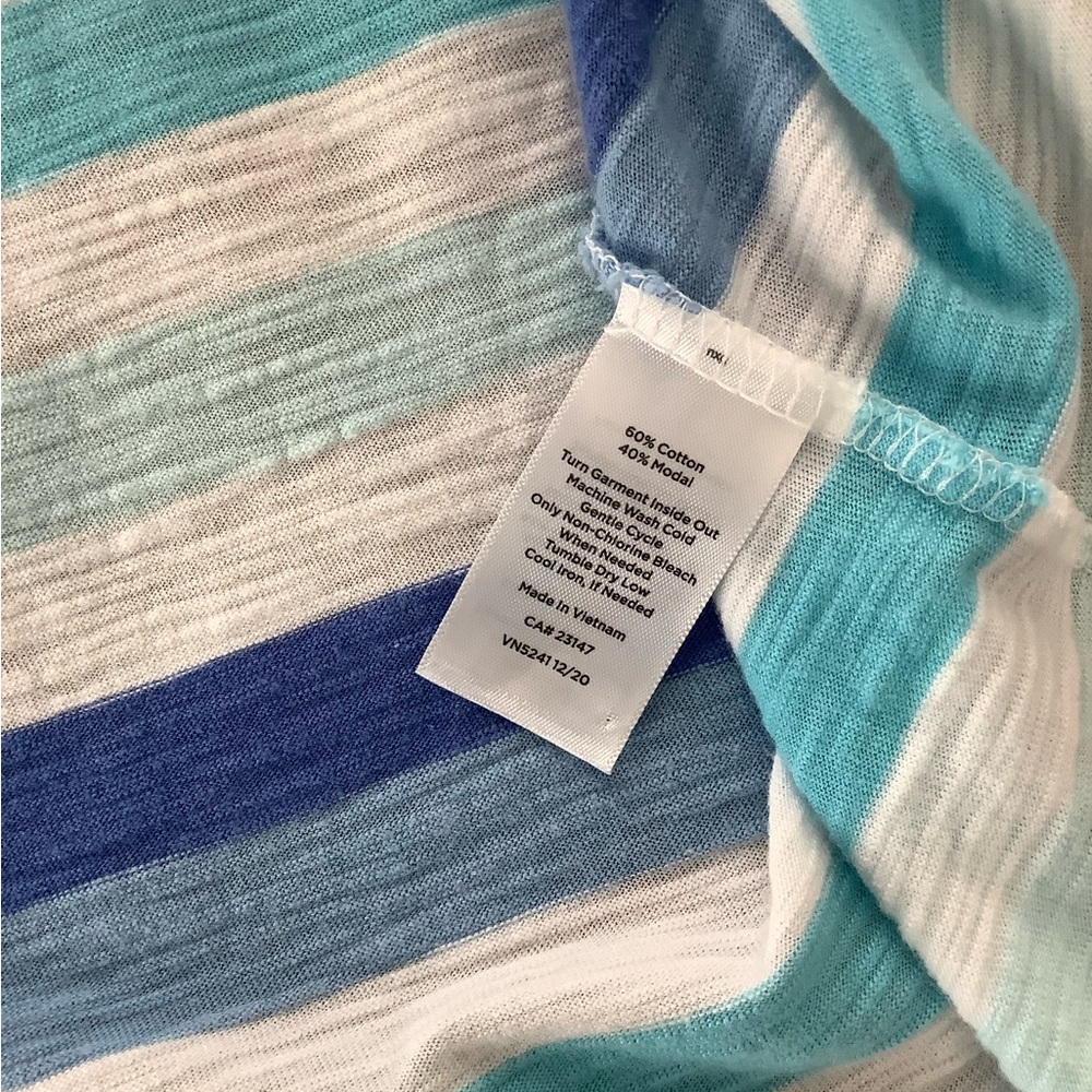 Talbots Cotton Blend Button Back Tee - image 6